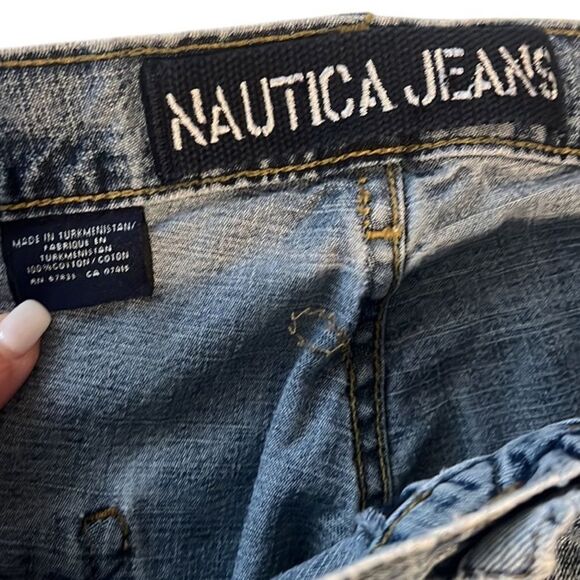 Nautica Blue Denim Loose Fit Carpenter Vintage Jeans Men's Size 34/30 - Picture 10 of 13